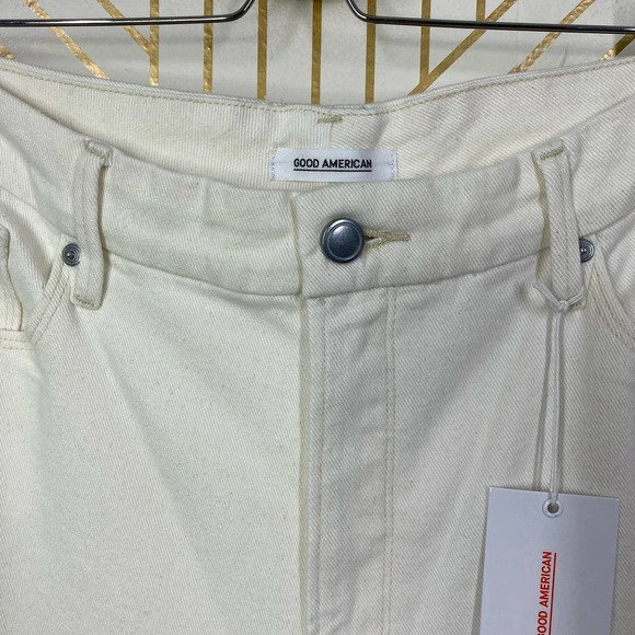 Good American Good Curve Skinny Crop Jeans Ecru - Picture 7 of 12